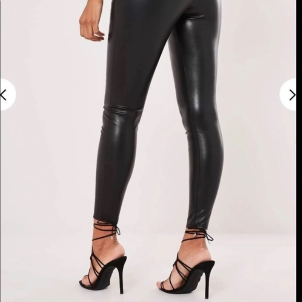 Missguided leather leggings